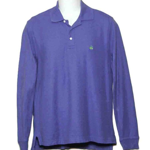 Brooks Brothers Other - Brooks Brothers Polo Shirt Blue Long Sleeve Cotton Pique Men's Size Small